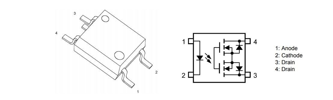 Mechanical Drawing - Toshiba TLP3149 Photorelays